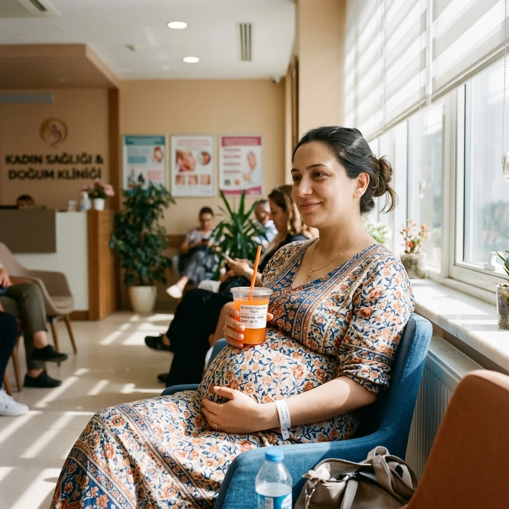 Kadın doğum kliniğinde sırasını bekleyen hamile
